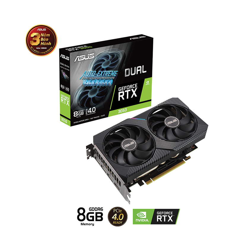 VGA Asus Dual RTX 3050 8GB ( DUAL-RTX3050-8G-V2 )
