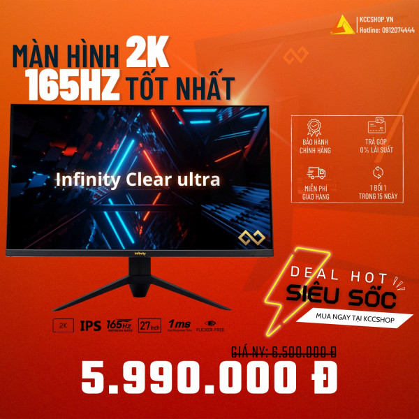 Màn hình Infinity Clear Ultra – 27 inch 2K IPS / 165Hz / HDR / Chuyên Game