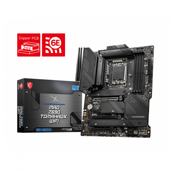 Mainboard MSI MAG Z690 TOMAHAWK WIFI (Intel Z690, Socket 1700, ATX, 4 khe RAM DDR5)