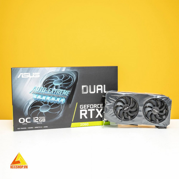 VGA Asus Dual GeForce RTX 2060 EVO OC 12GB GDDR6 (DUAL-RTX2060-O12G-EVO)