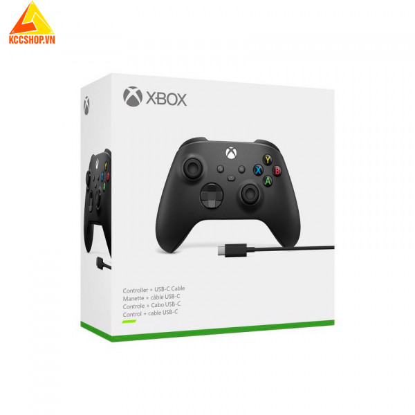 Tay Cầm Xbox Series X - Black + Dây Cáp Type USB-C