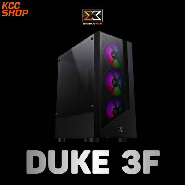 Case XIGMATEK DUKE 3F (EN49080) - ATX, 2 SIDE TEMPERED GLASS
