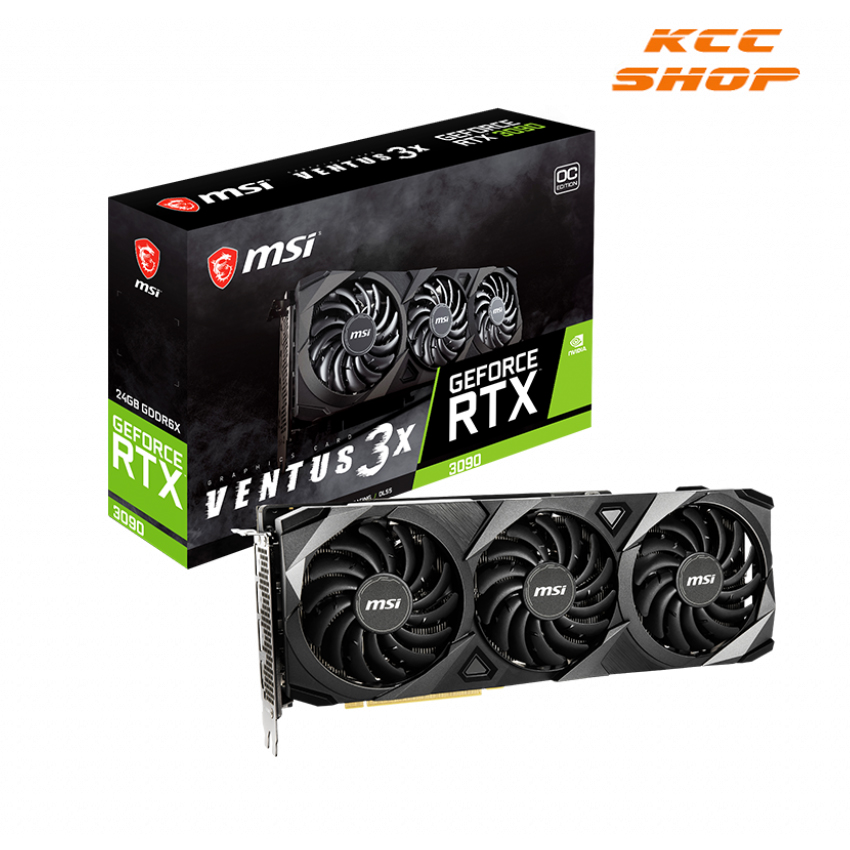 VGA MSI RTX 3090 VENTUS 3X 24G OC (24GB GDDR6X, 384-bit, HDMI +DP, 2×8-pin)