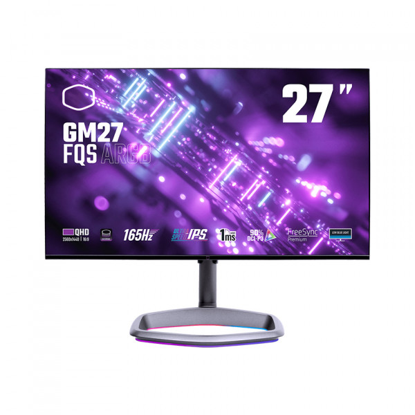 Màn hình Cooler Master GM27-FQS (27inch/QHD/AUO AHVA/165Hz/1ms/300nits/HDMI+DP+USBA+USBB/LedARGB)