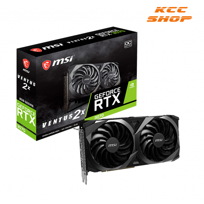 VGA MSI RTX 3070 VENTUS 2X OC 8G (8GB GDDR6, 256-bit, HDMI +DP, 2×8-pin)