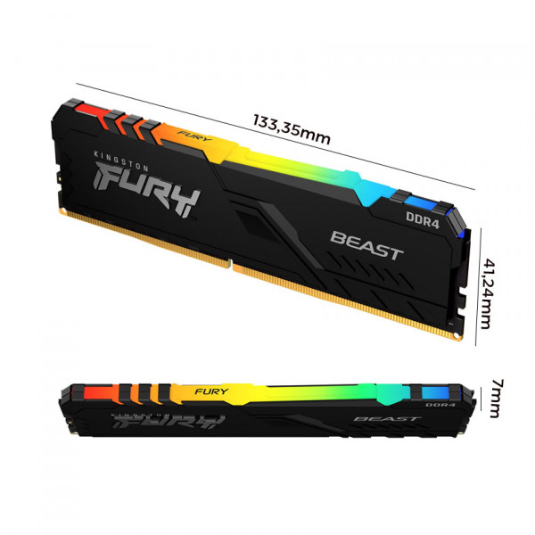 RAM Kingston Fury Beast 8GB 3200 DDR4 RGB (KF432C16BBA/8)