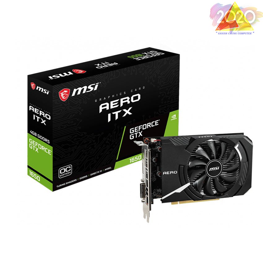 Card màn hình MSI GTX 1650 AERO ITX-4G (4GB GDDR6, 128-bit, DVI+HDMI+DP)