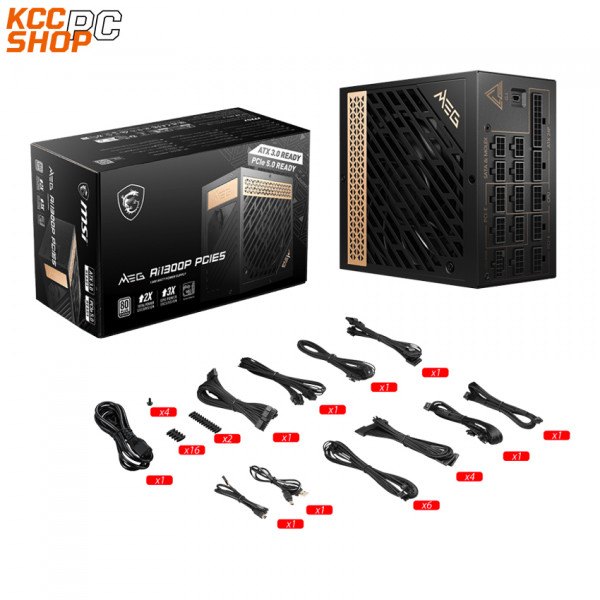 Nguồn Msi MEG Ai1300P 1300W (80 PLUS Platinum/Full Modular/Màu Đen)