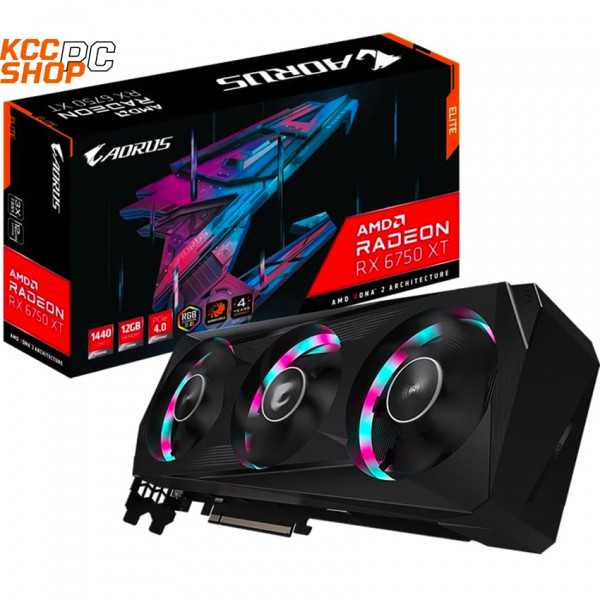 VGA Gigabyte RX 6750 XT Aorus Elite 12GB GDDR6 (GV-R675XTAORUS E-12GD)