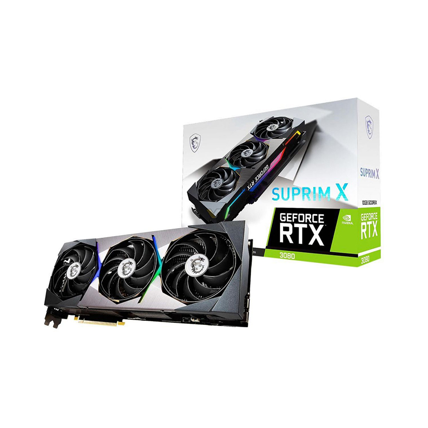 Card màn hình MSI RTX 3080 SUPRIM X 10G (10GB GDDR6X, 320-bit, HDMI+DP, 3×8-pin)