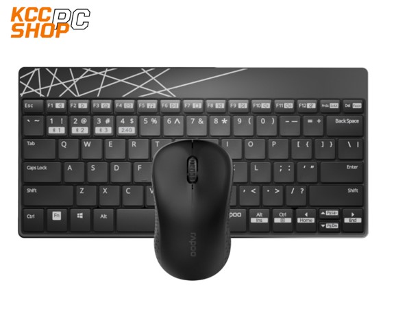 Combo bàn phím + Chuột Rapoo 8000M Multi-mode Wireless (Đen)