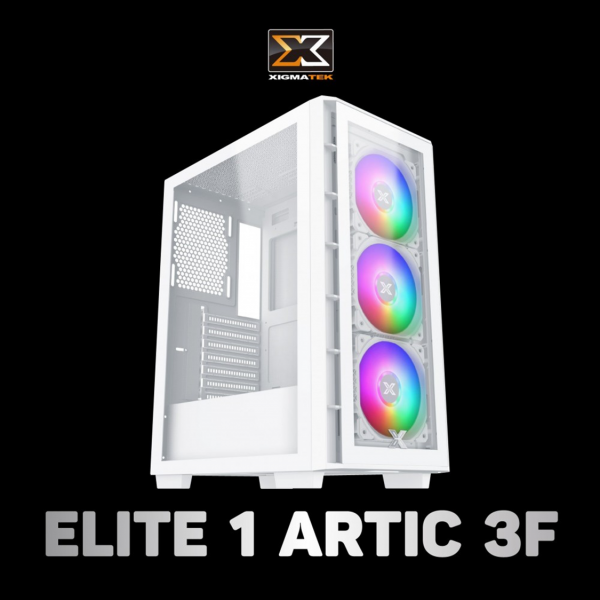 XIGMATEK ELITE 1 ARTIC 3F (EN0846) - GAMING ATX, KÈM 03 FAN XIGMATEK X22F