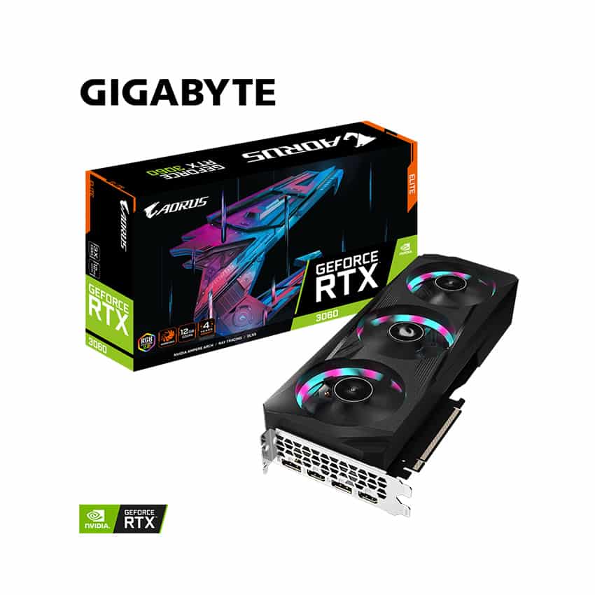 VGA Gigabyte RTX 3060 12G GDDR6 Aorus Elite (GV-N3060AORUS E-12GD)