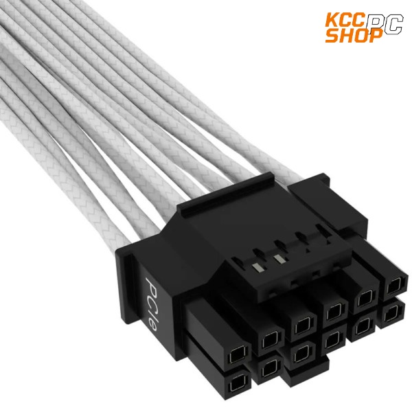 Dây cáp nguồn corsair Premium Individually Sleeved 12+4Pin PCLE Gen 5 12VHPWR 600W Type 4 (màu trắng/CP-8920332)