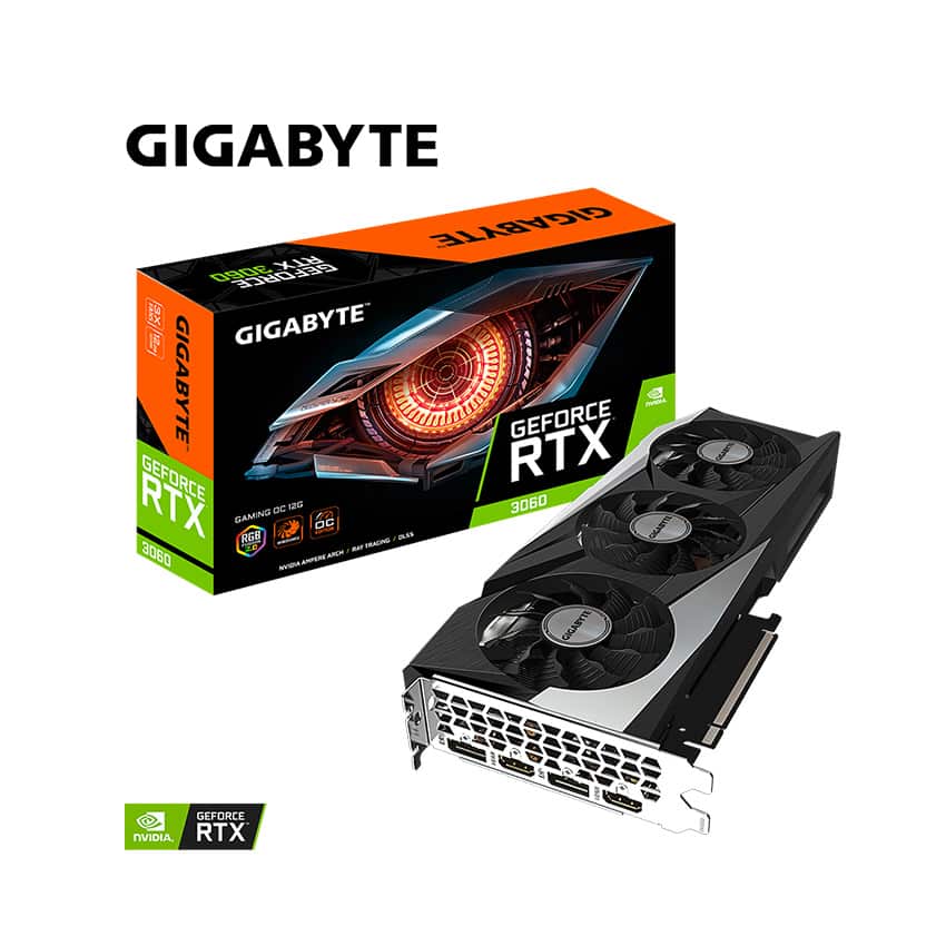 VGA GIGABYTE GeForce RTX 3060 GAMING OC 12G (GV-N3060GAMING OC-12GD)