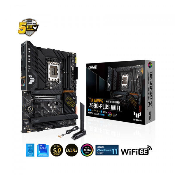 Mainboard ASUS TUF GAMING Z690-PLUS WIFI (Intel Z690, Socket 1700, ATX, 4 khe RAM DDR5)