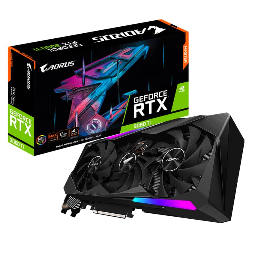 VGA GIGABYTE AORUS GeForce RTX 3060 Ti MASTER 8G (GV-N306TAORUS M-8GD)