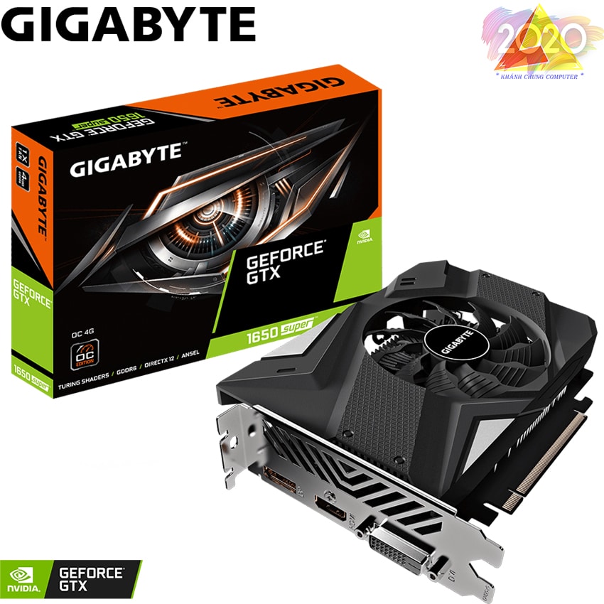 Card màn hình GIGABYTE GTX 1650 Super OC (4GB GDDR6, 128-bit, DVI+HDMI+DP, 1x6-pin)