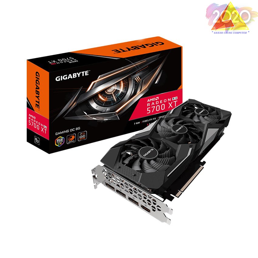 Card màn hình GIGABYTE RX5700 XT GAMING OC-8G (8GB GDDR6, 256-bit, HDMI+DP, 1×6-pin + 1×8-pin)