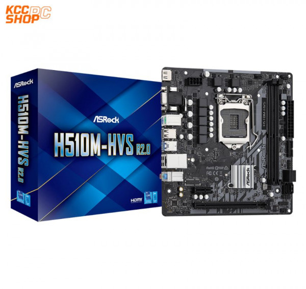 Mainboard ASROCK H510M-HVS/R2.0 (Intel H510, Socket 1200, m-ATX, 2 khe Ram DDR4)