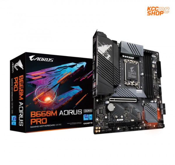 Mainboard GIGABYTE B660M AORUS PRO DDR5 (Intel B660, Socket 1700, m-ATX, 4 khe RAM DDR5)