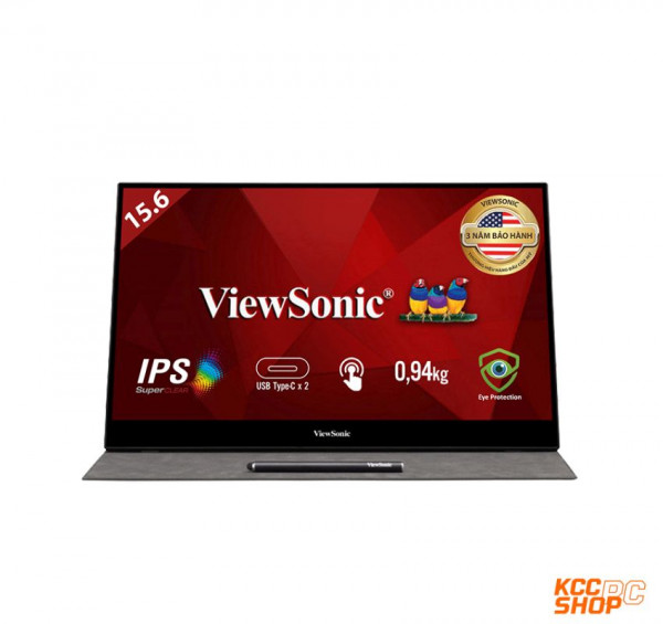 Màn hình Viewsonic TD1655 (15.6inch/FHD/IPS/6.5ms/60Hz/MiniHDMI+USBTypeC+Audio)