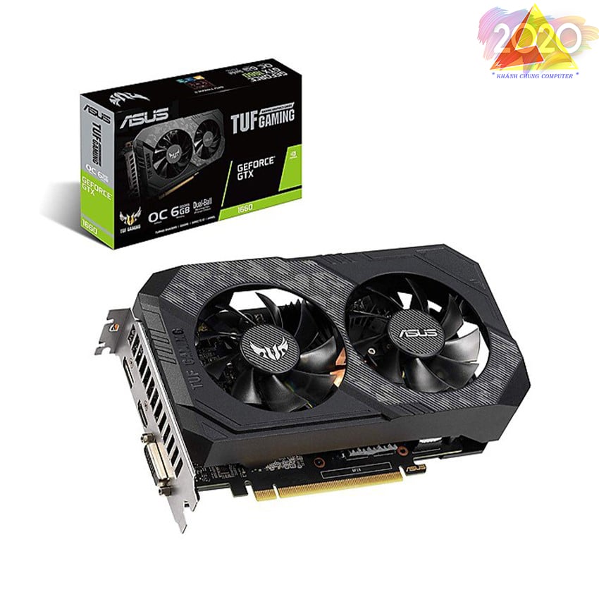 Card màn hình ASUS TUF GTX 1660-6G GAMING (6GB GDDR6, 192-bit, DVI+HDMI+DP, 1x8-pin)