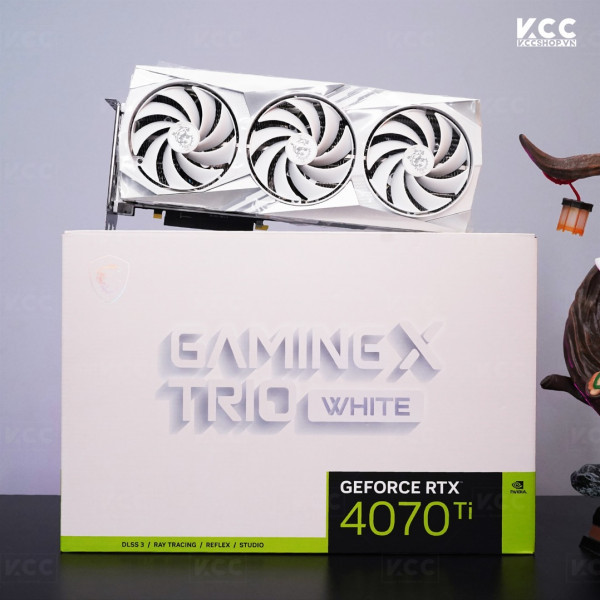 VGA MSI GeForce RTX 4070 Ti GAMING X TRIO 12G WHITE