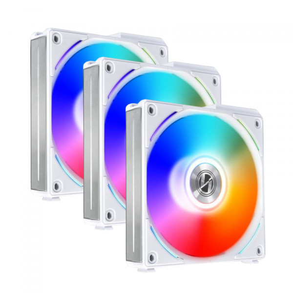 Fan Case LIAN-LI UNI Fan AL 120 Triple White (LED ARGB -Fan ghép nối không dây ,điều tốc PWM )