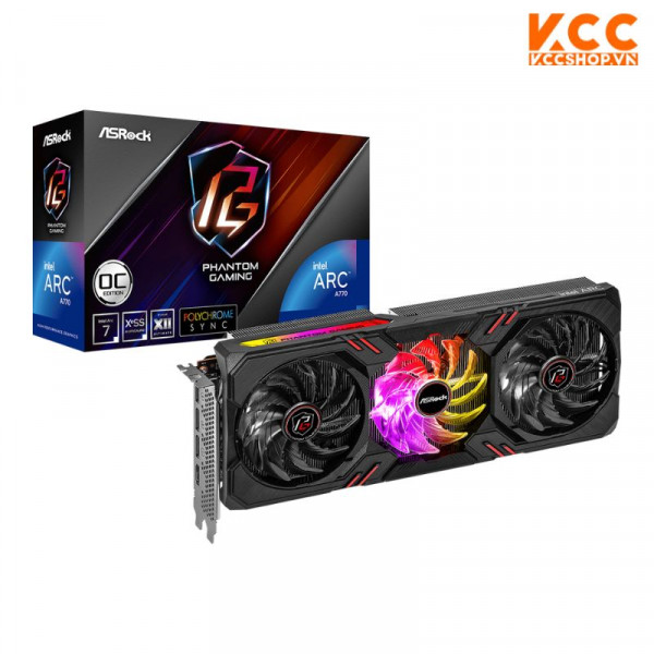 VGA ASROCK Intel Arc A770 Phantom Gaming D 8GB OC (A770 PGD 8GO)