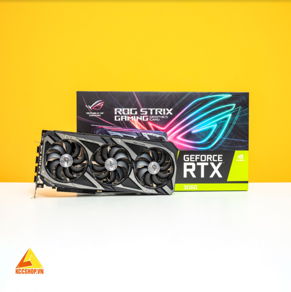 Card màn hình Asus ROG STRIX-RTX 3060-O12G-V2-GAMING (12GB GDDR6, 192-bit, HDMI +DP, 1x8-pin)