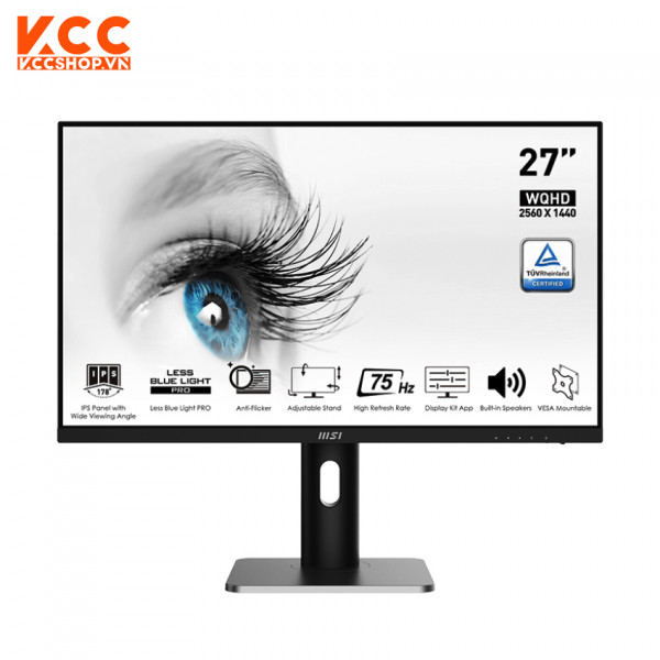 Màn hình MSI Pro MP273QP 27 inch  (2K/IPS/75Hz/1ms/Loa)