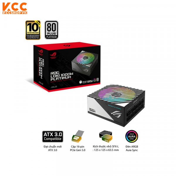 Nguồn Asus ROG LOKI 1000P 1000w 80 Plus Platinum (Pci Gen 5.0 - Full Modular)