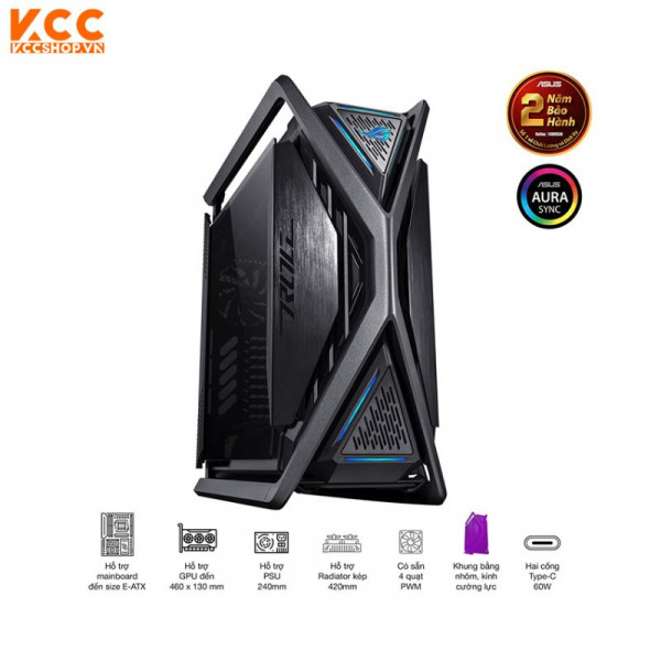 Vỏ Case Asus ROG Hyperion GR701  (Full Tower / Màu Đen)
