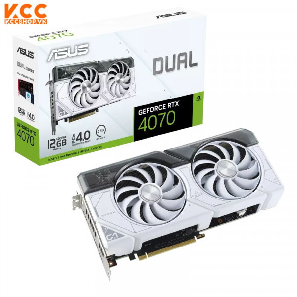 VGA ASUS DUAL RTX 4070 White Edition 12GB GDDR6X