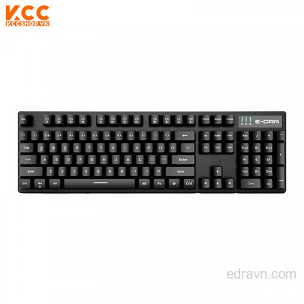 BÀN PHÍM CƠ KHÔNG DÂY EDRA EK314W MÀU ĐEN BLUE SWITCH