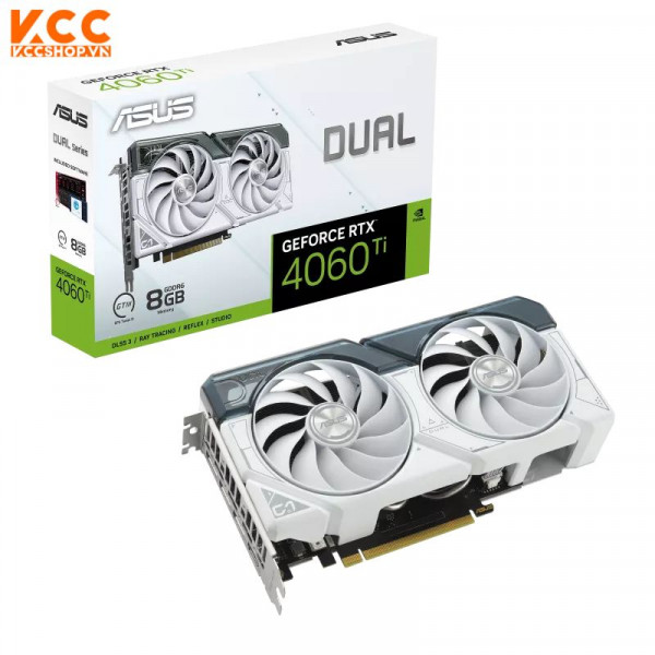 VGA ASUS Dual GeForce RTX 4060 Ti White Edition 8GB GDDR6