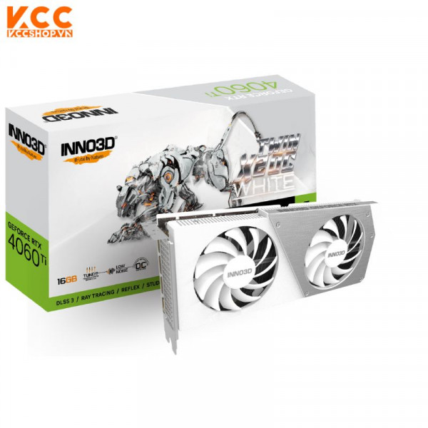 VGA INNO3D GEFORCE RTX 4060 Ti 16GB TWIN X2 OC WHITE