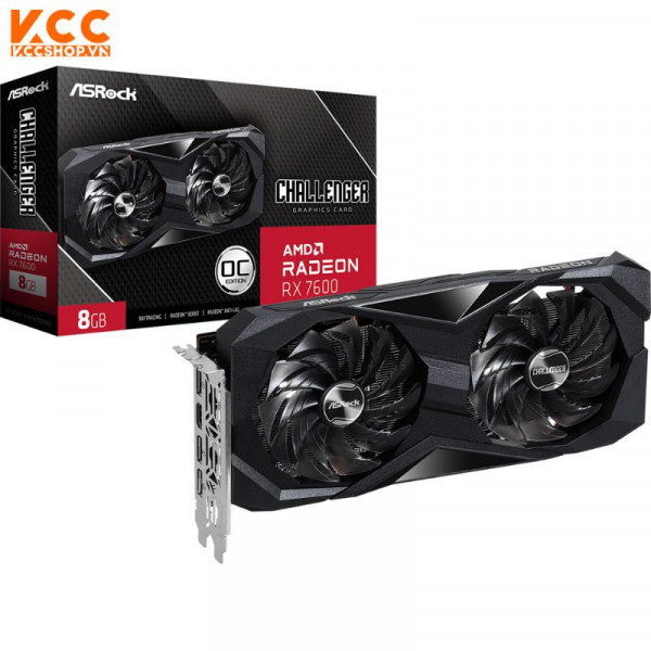 VGA ASROCK AMD Radeon RX 7600 Challenger 8GB OC (RX 7600 CL 8GO)