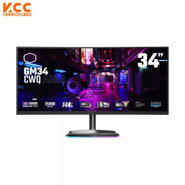 MÀN HÌNH COOLER MASTER GM34-CWQA (34 INCH/UWQHD/VA/144HZ/0.5MS)