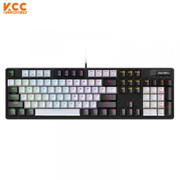 Bàn phím quang cơ Gaming DAREU EK1280X BLACK-GREY (Kháng nước, Optical switch, MULTI LED)
