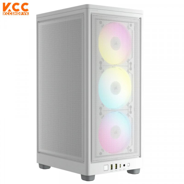 Vỏ case Corsair 2000D RGB AIRFLOW Mini-ITX PC Case - White (CC-9011247-WW)