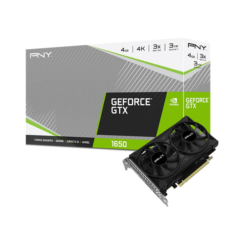 Card màn hình PNY GTX 1650 4GB Dual Fan