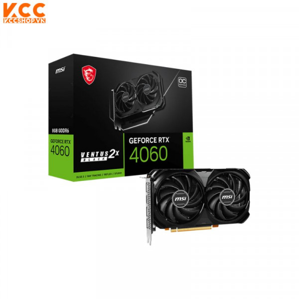 VGA MSI GeForce RTX 4060 VENTUS 2X BLACK 8G OC