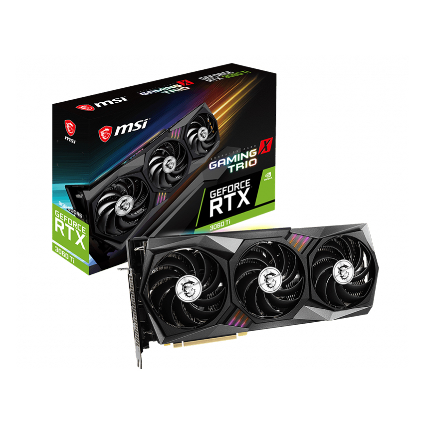 Card màn hình Card đồ họa MSI RTX 3060 Ti GAMING X TRIO