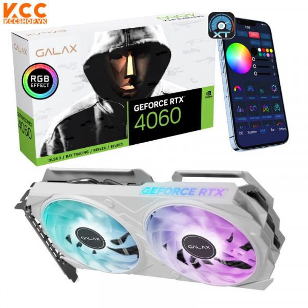 VGA  GALAX GeForce RTX 4060 Ti 16GB EX White 1-Click OC