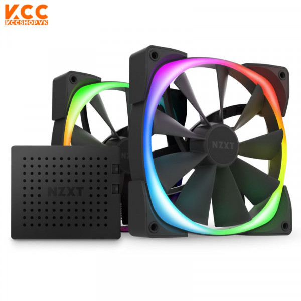Fan Case NZXT Aer RGB 2 140mm Twin Starter Pack - Black (HF-2814C-DB)