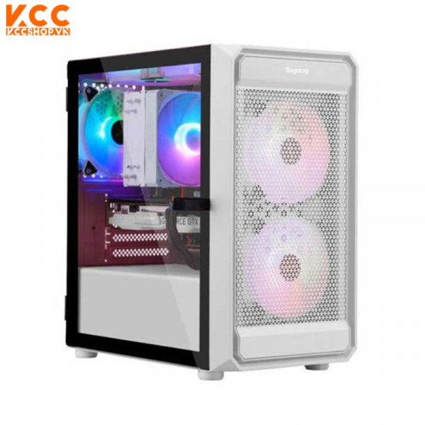 Vỏ Case Segotep ARTIST 2F RGB White (m-ATX/ Mid Tower/Màu Trắng/2 Fan ARGB)