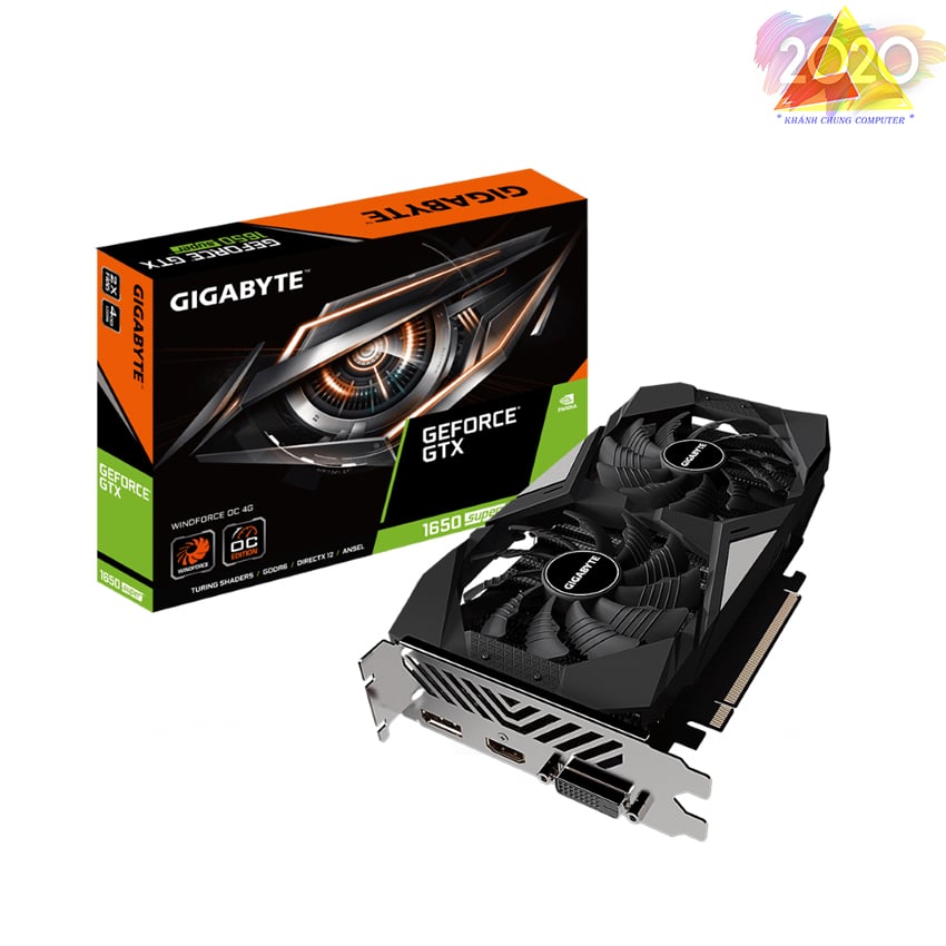 VGA GIGABYTE GeForce GTX 1650 SUPER WINDFORCE OC 4G (GV-N165SWF2OC-4GD)