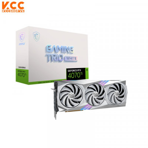 VGA MSI GeForce RTX 4070 Ti GAMING TRIO WHITE 12G
